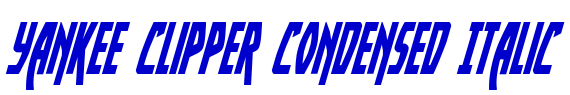 Yankee Clipper Condensed Italic police de caractère